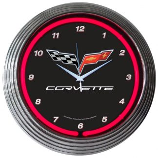 Neonetics C6 Corvette Logo Neon Clock (CCC)