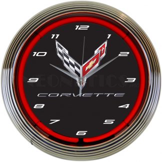 Neonetics C8 Corvette Logo Neon Clock (CCC)