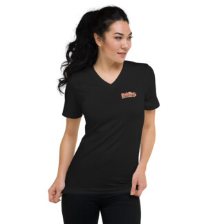 Script Short Sleeve V-Neck T-Shirt